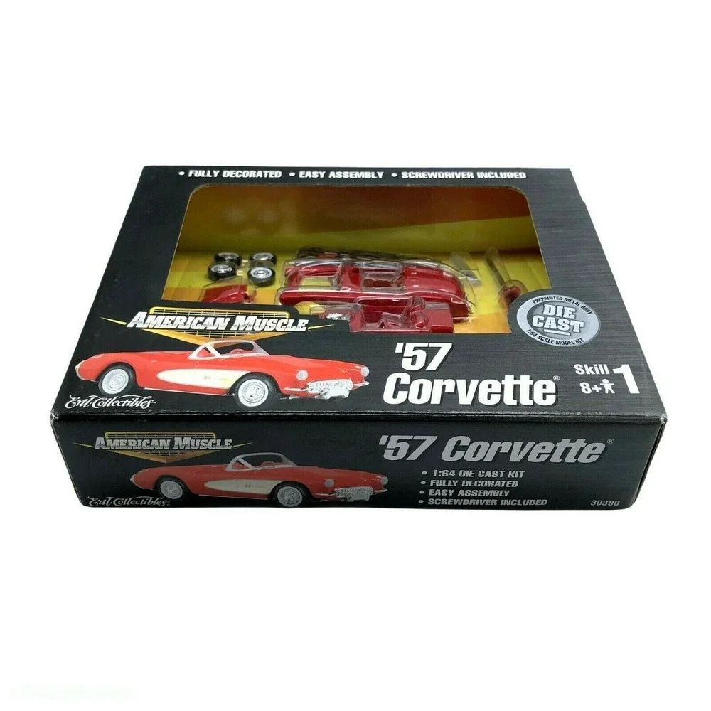 Ertl‎ American Muscle 1957 '57 Chevrolet Chevy Corvette Car Red Model Kit 1/64